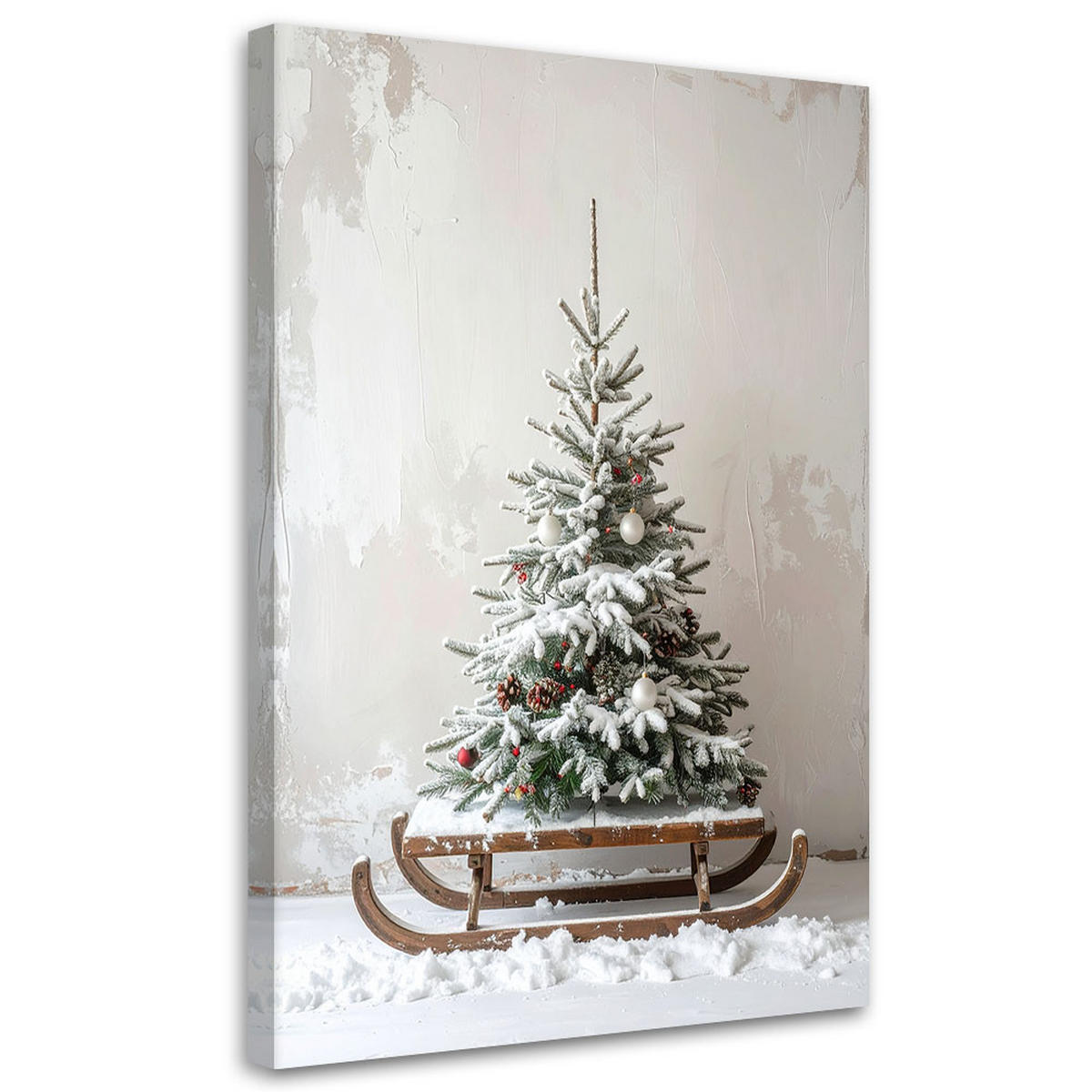 LEINWANDBILD Weihnachten 70x100cm - Grau, Textil (70/100cm) - Feeby