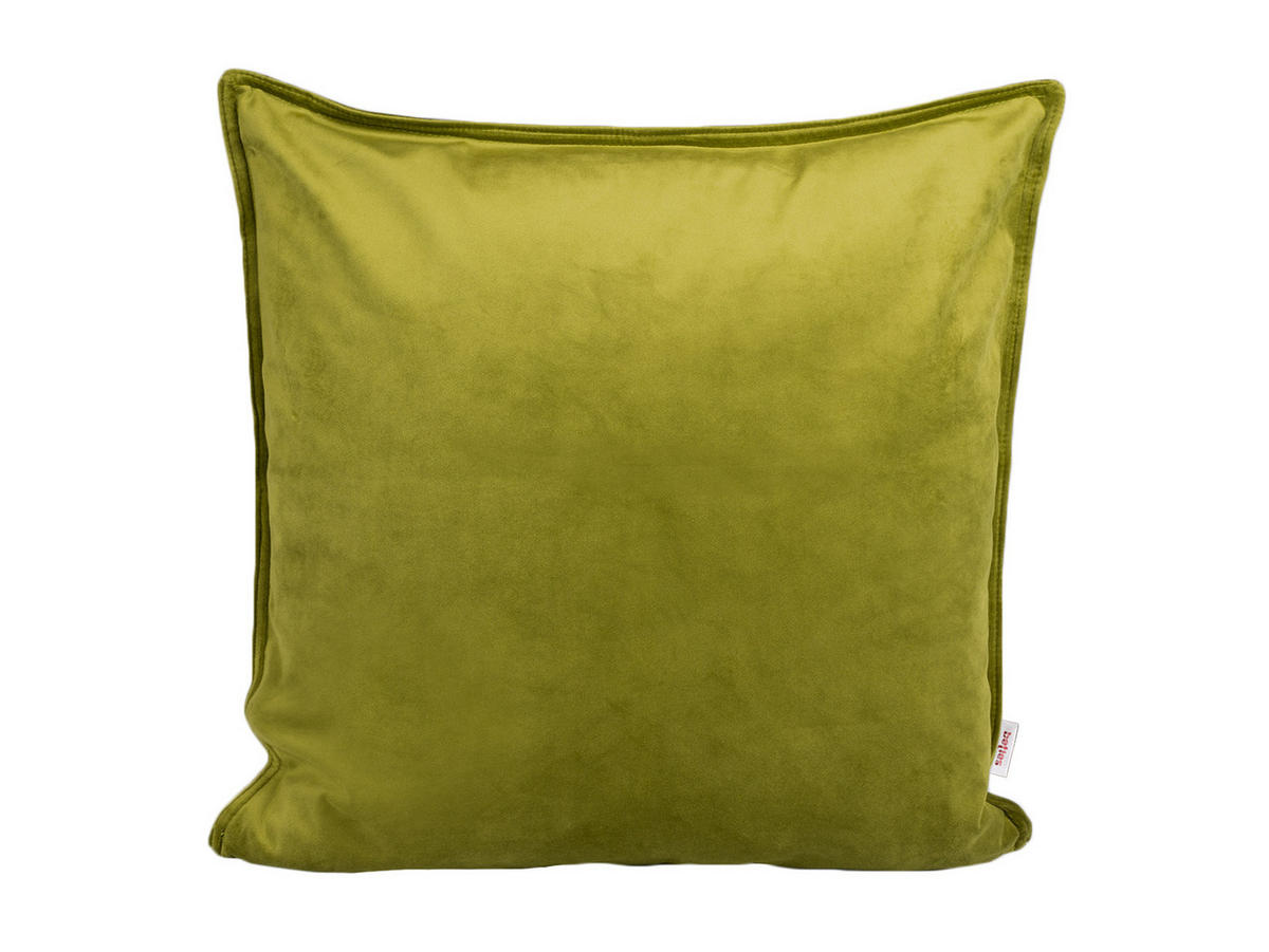 KISSENHÜLLE Samt&Sonders mai-grün 50/50 cm - Olivgrün/Grün, Textil (50/50cm) - beties Heimtextil