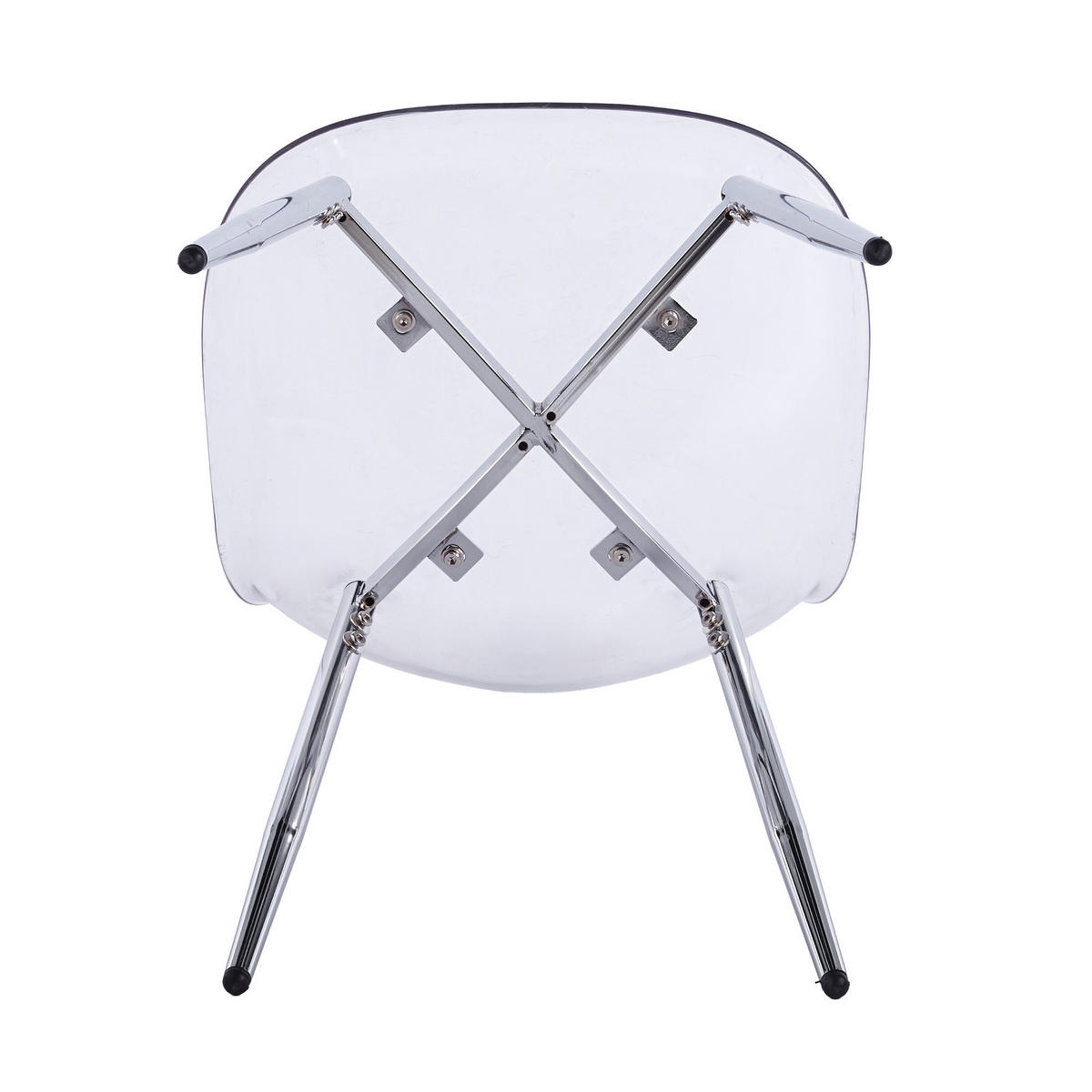 ESSGRUPPE DE-39338 5-teilig, mit 4 Samtstühlen Silber - Silberfarben, Metall (80/75/80cm) - ComfortXL