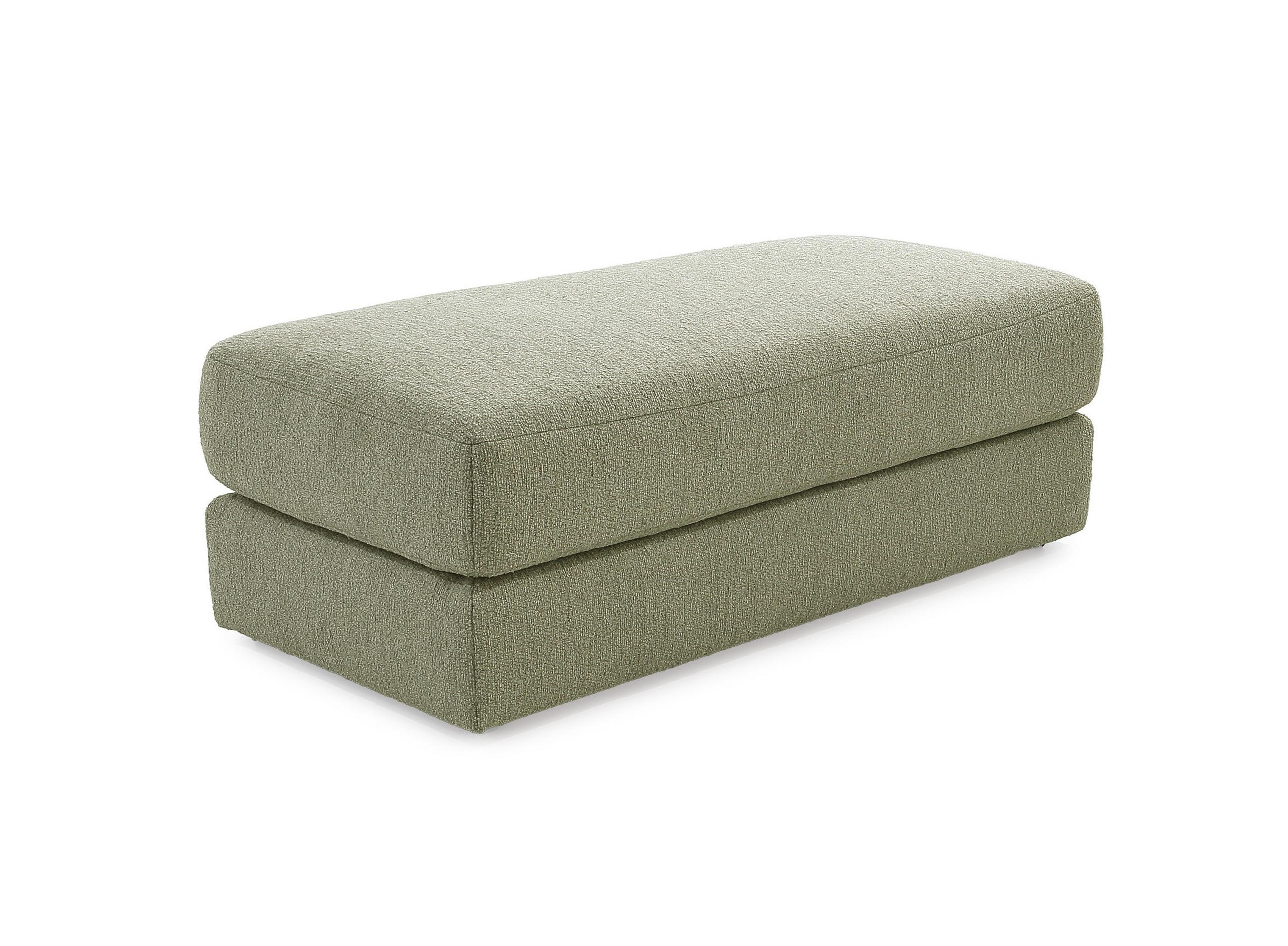 POLSTERHOCKER Federkern B124/T60/H40 cm Flachgewebe-Bezug Hellgrün / 15253 - Schwarz/Hellgrün, Kunststoff/Textil (124/40/60cm) - luma-home