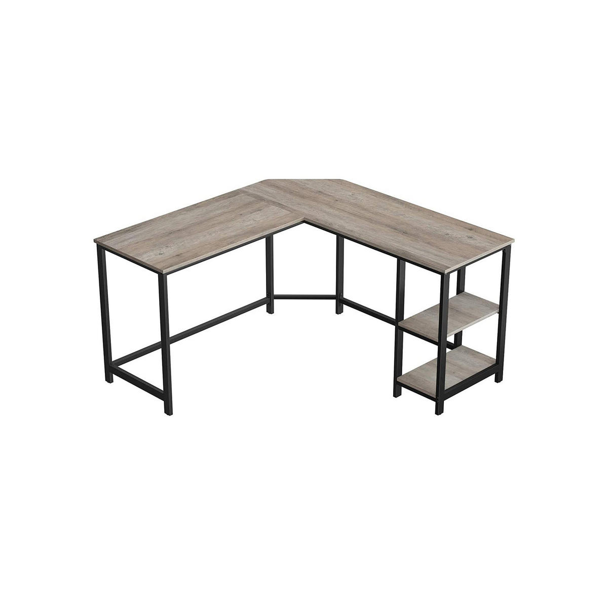 ECKSCHREIBTISCH COMPUTERTISCH - Schwarz, Holzwerkstoff (138/138/75cm) - Hansiro