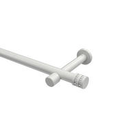 GARDINENSTANGEN-SET Prestige Estana 320 cm (geteilt in 2 x 160 cm), 1-läufig (ohne Ringe), 20 mm Ø Weiß - Weiß, Metall (320cm) - INTERDECO