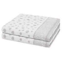 DUSCHTUCH Punkte allover 2er-Set - Grau, Textil (50/100cm) - Ross