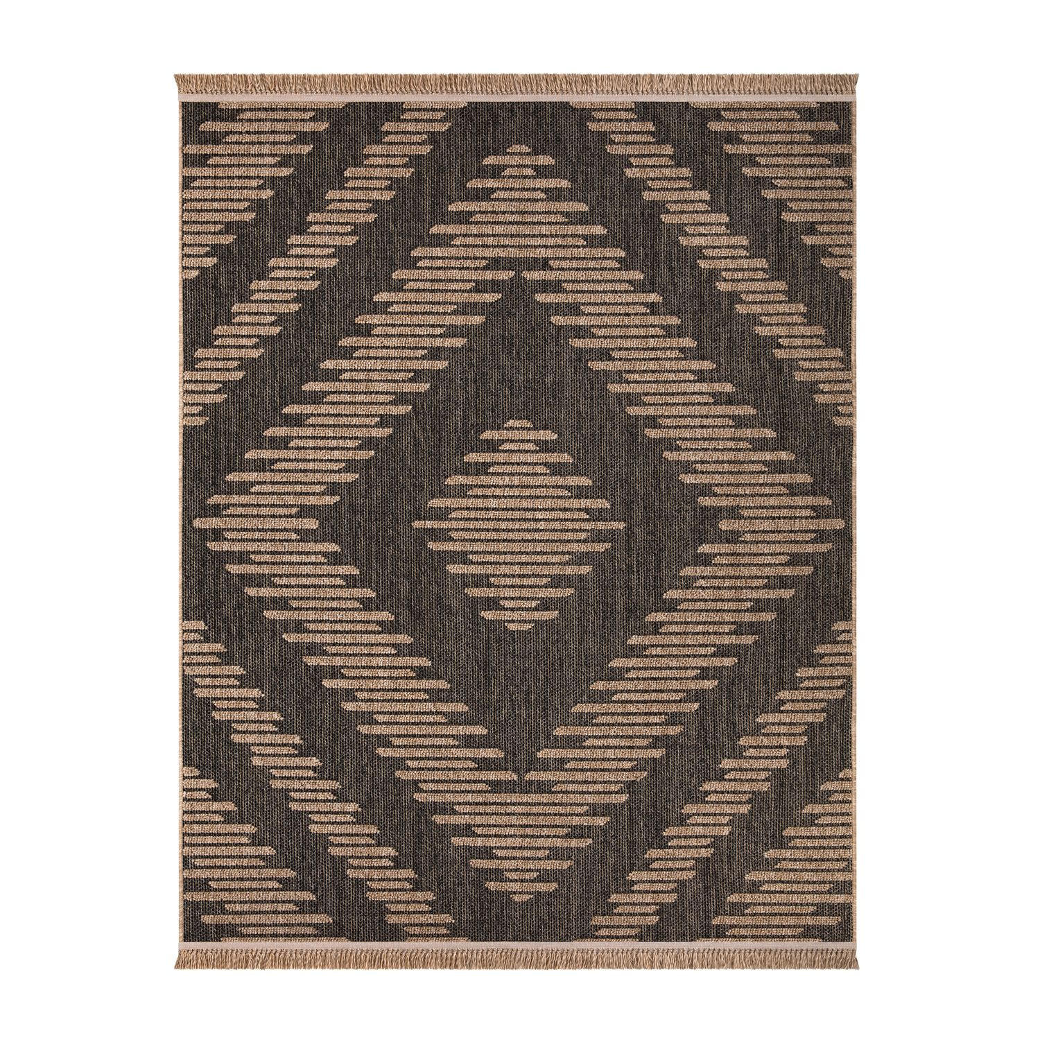 OUTDOORTEPPICH Boho Anthrazit 200 x 280 cm - Anthrazit, Kunststoff (200/280cm) - TT Home
