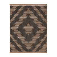 OUTDOORTEPPICH Boho Anthrazit 200 x 280 cm - Anthrazit, Kunststoff (200/280cm) - TT Home