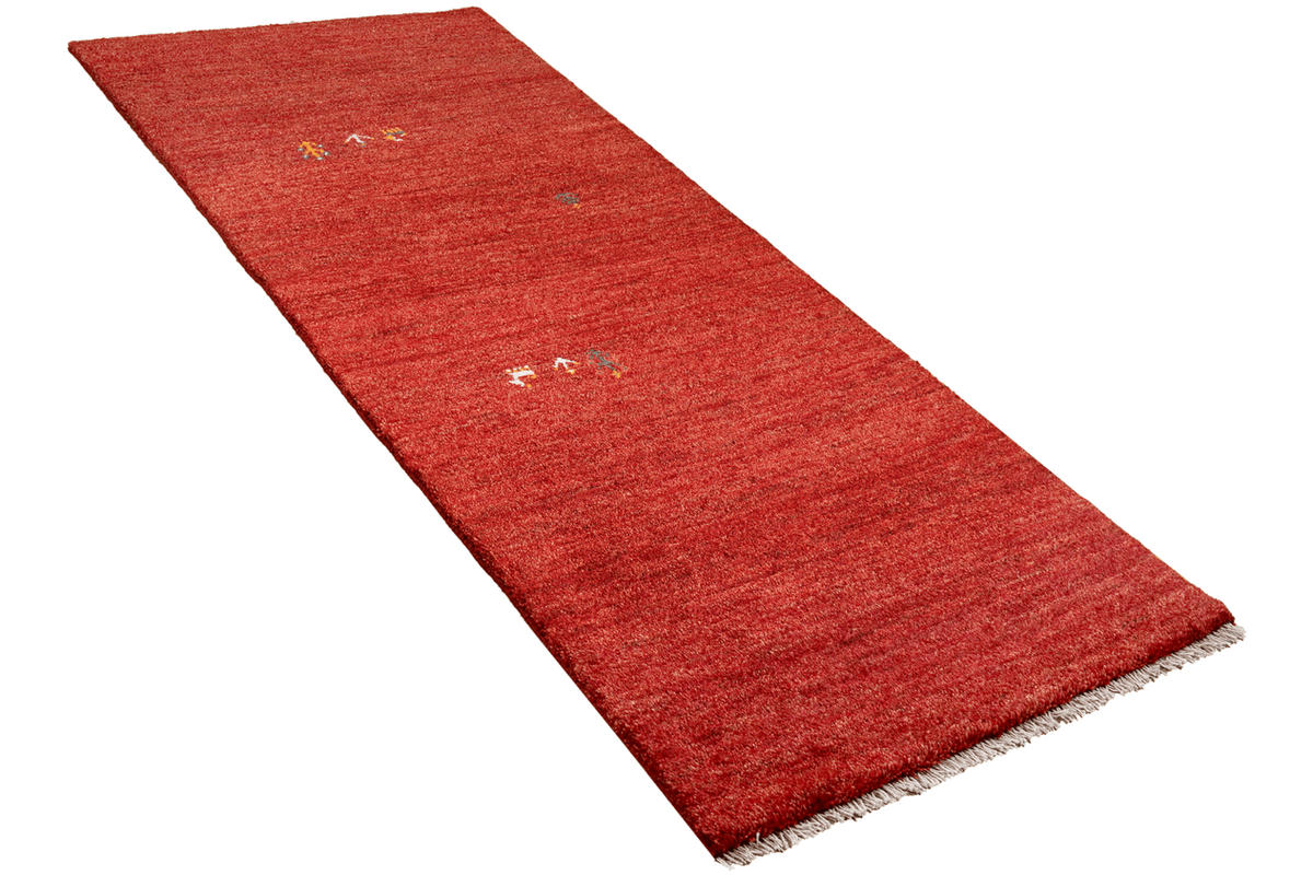 LÄUFER Orient handgeknüpft Rot 222/82 cm Schurwolle - Rot, Textil (82/222cm) - Looma