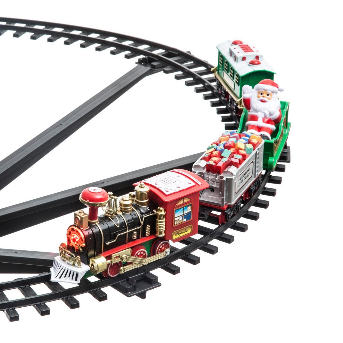 EISENBAHN unter dem Weihnachtsbaum mit Schienen 87,7/87,7/16 cm - Multicolor, Kunststoff (87.7/16/87.7cm) - Fééric Lights and Christmas