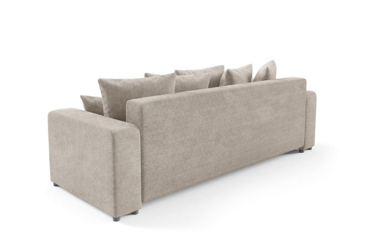 SCHLAFSOFA mit Bettkasten Beige - Beige, Textil (247/88/93cm) - Furnisell