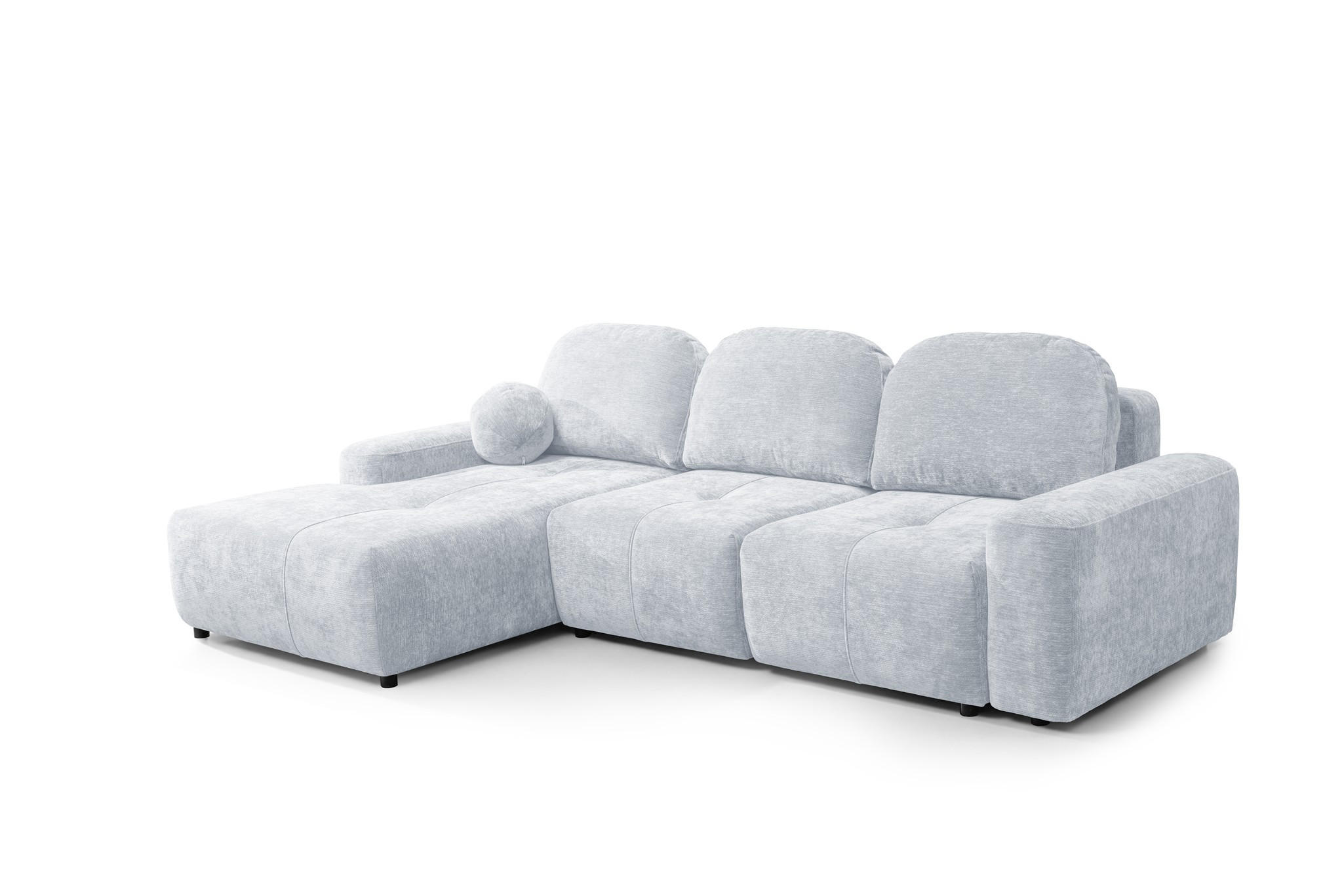 ECKSOFA Argos In Vibe - Hellblau, Holzwerkstoff/Textil (170/267cm) - Fun Möbel