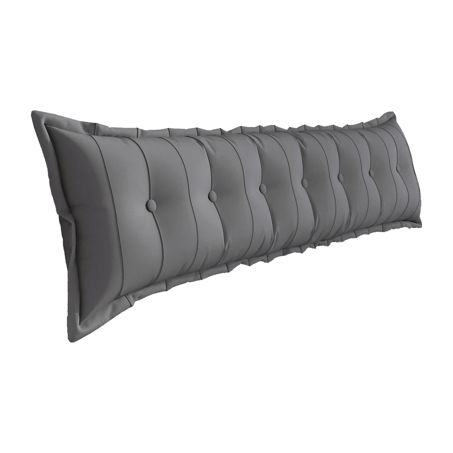 RÜCKENKISSEN Plüsch Grau 200 cm - Grau, Textil (50/200cm) - Vercart