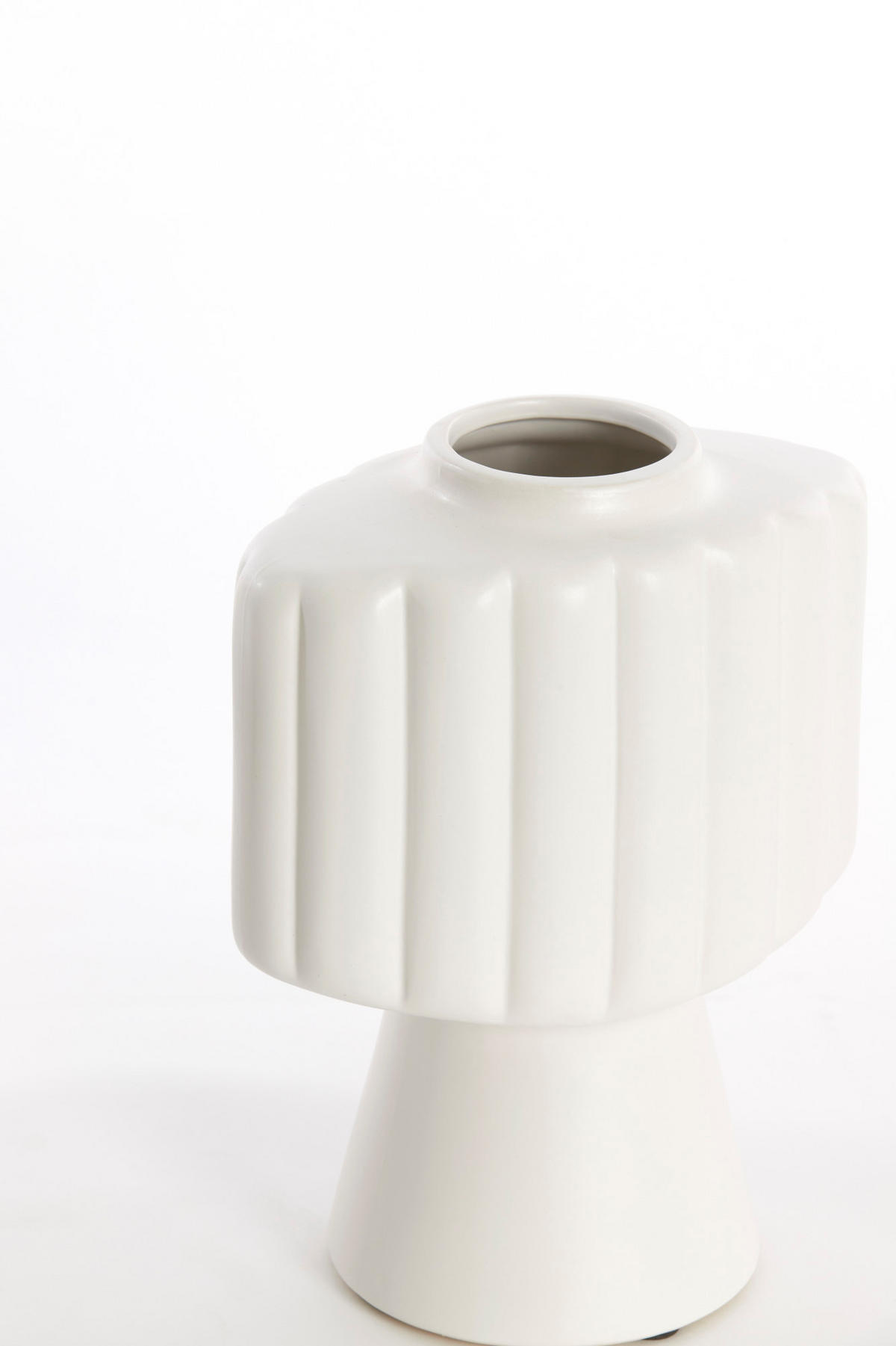 VASE Gandara Weiß Ø22,5/28,5 cm - Weiß, Keramik (28.5cm) - Light & Living