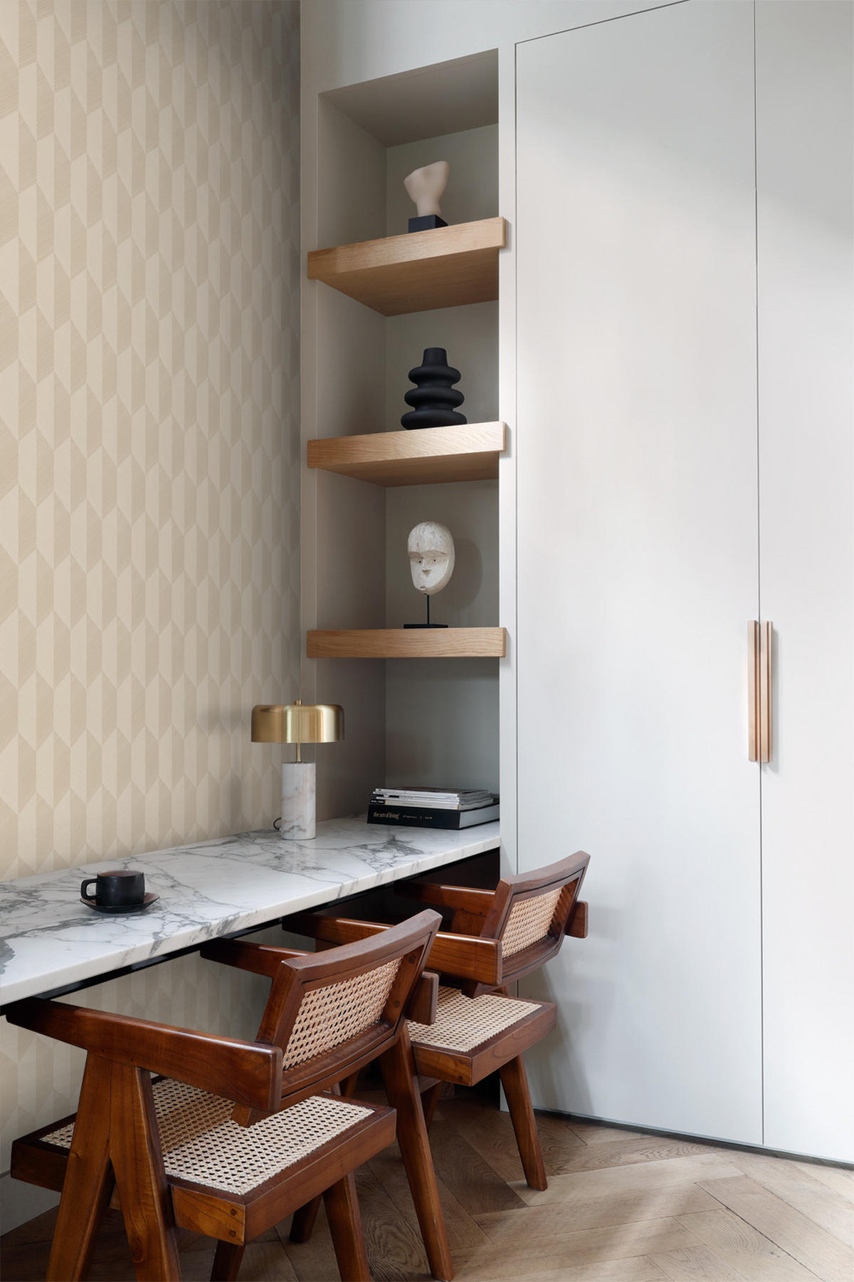 TAPETE 3D Muster 50 x 900 cm - Beige, Papier (50/900cm) - Origin Wallcoverings