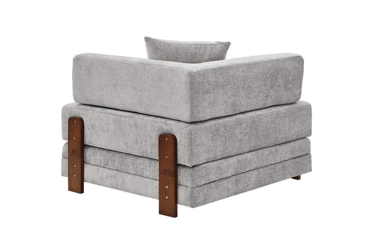 SCHLAFSOFA DE-35099 mit USB und Stauraum Hellgrau - Hellgrau, Textil (170.5/48/84cm) - ComfortXL
