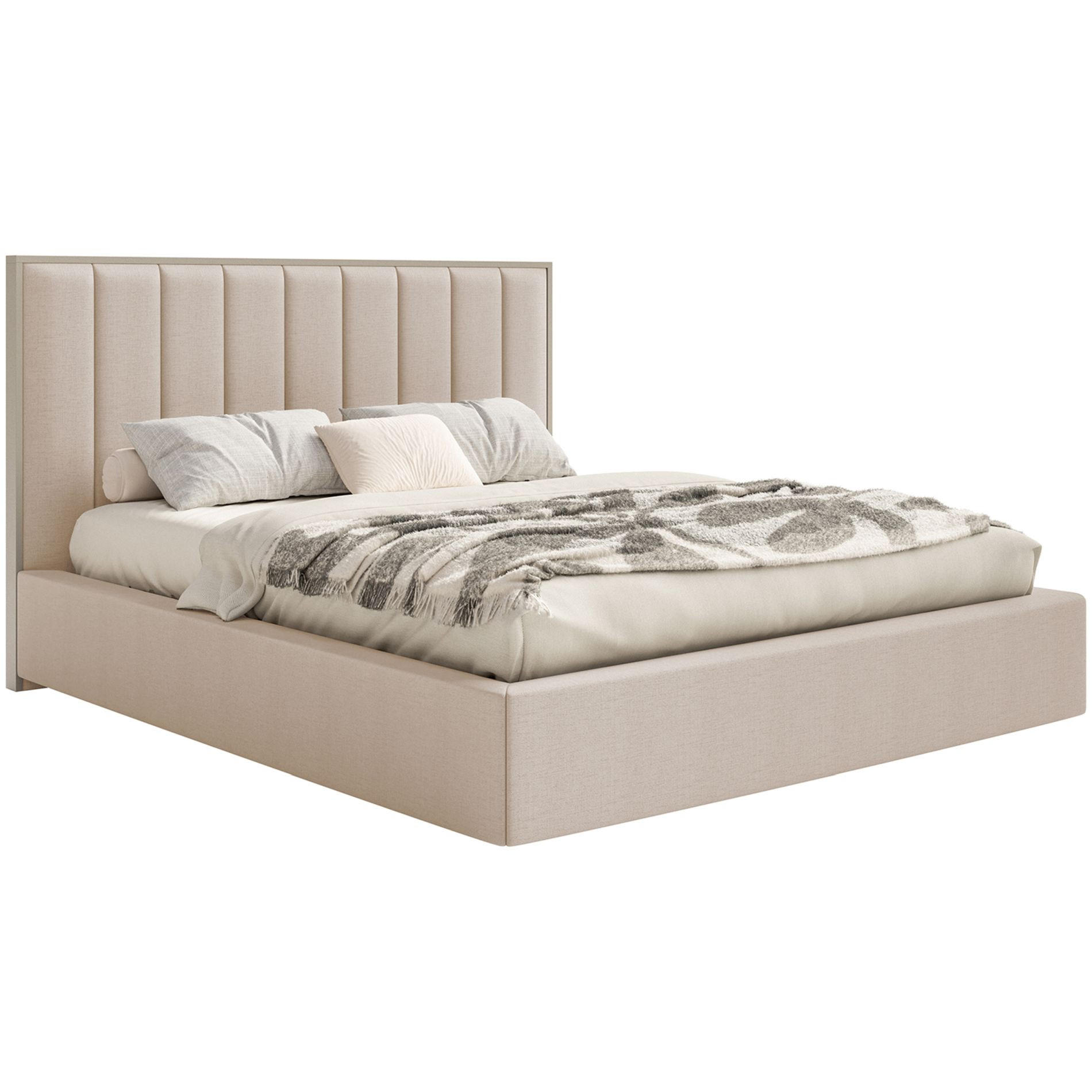 POLSTERBETT Togents Beige mit Chenillebezug und Bettkasten, 180x200 cm - Beige, Textil (180/200cm) - Selsey