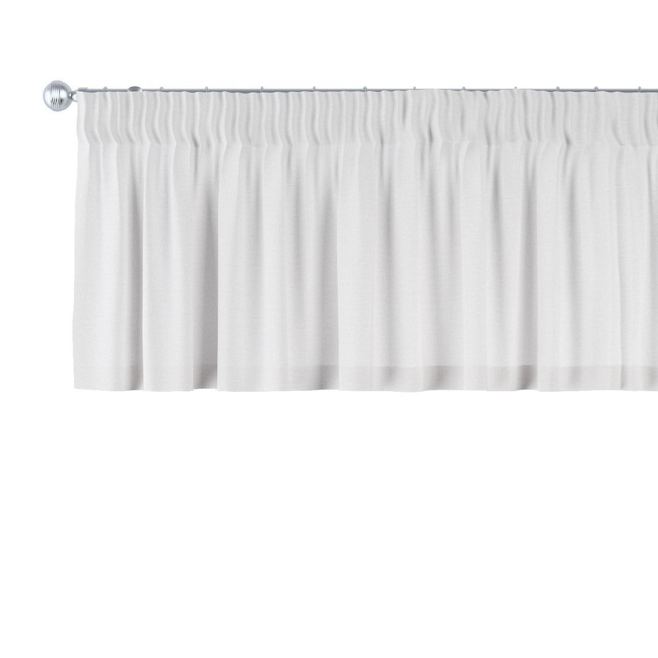 KURZGARDINE Leinen mit Kräuselband, elfenbein, 260x40 cm - Weiß, Textil (260/40cm) - Dekoria