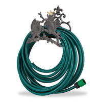 GARTENSCHLAUCHHALTER - Grau, Metall (24/23/15cm) - Relaxdays