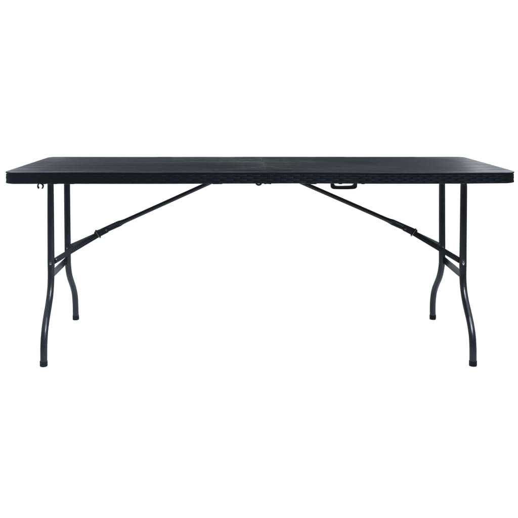 GARTENTISCH Tischlan 75/72/180 cm - Schwarz, Naturmaterialien (180/75/72cm) - ZMH