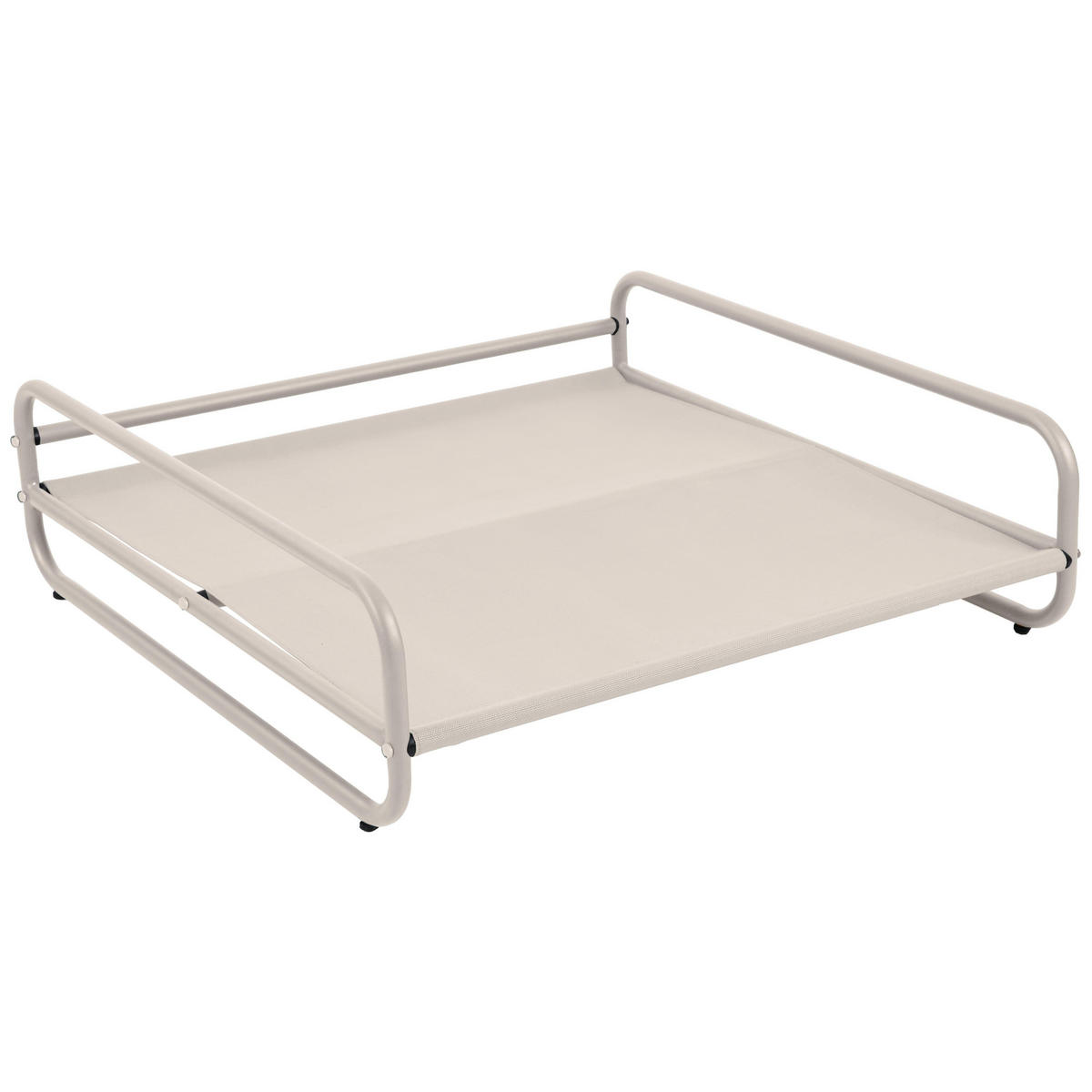 GARTENHOCKER mit Gestell, beigem - Beige, Textil (97/42/97cm) - Oviala