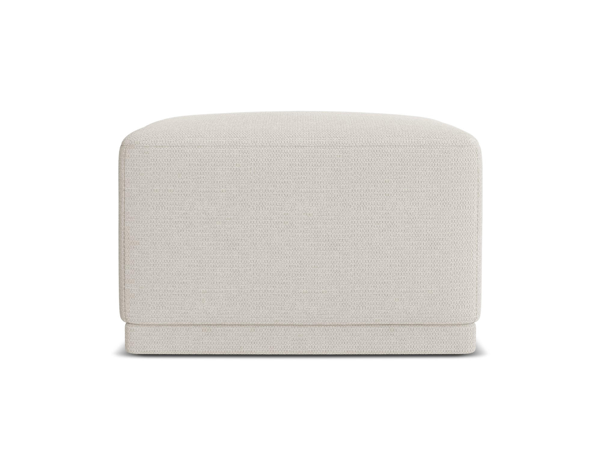 POUF Chenille Stoff Grau - Silberfarben/Schwarz, Kunststoff/Textil (65/40/65cm) - Makamii