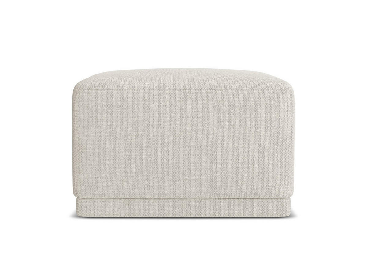 POUF Chenille Stoff Grau - Silberfarben/Schwarz, Kunststoff/Textil (65/40/65cm) - Makamii