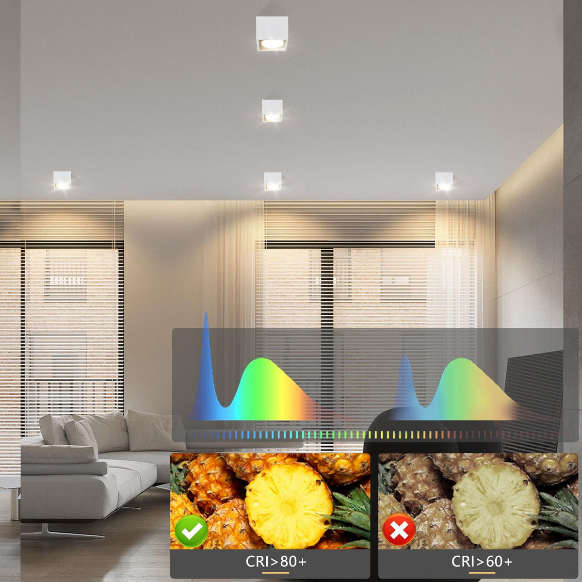 LED-DECKENLEUCHTE Harmonie 1-flammig 10/10/8 cm - Weiß, Metall (10/10/8cm) - Nettlife
