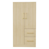 KLEIDERSCHRANK 70x135 cm in Natur Holz-Optik mit 2 Türen - Naturfarben, Holzwerkstoff (70/135/40cm) - Urban Meuble
