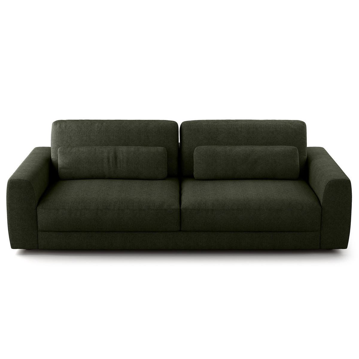 3-SITZER SOFA - Schwarz/Grau, Kunststoff/Textil (252/80/117cm) - home24