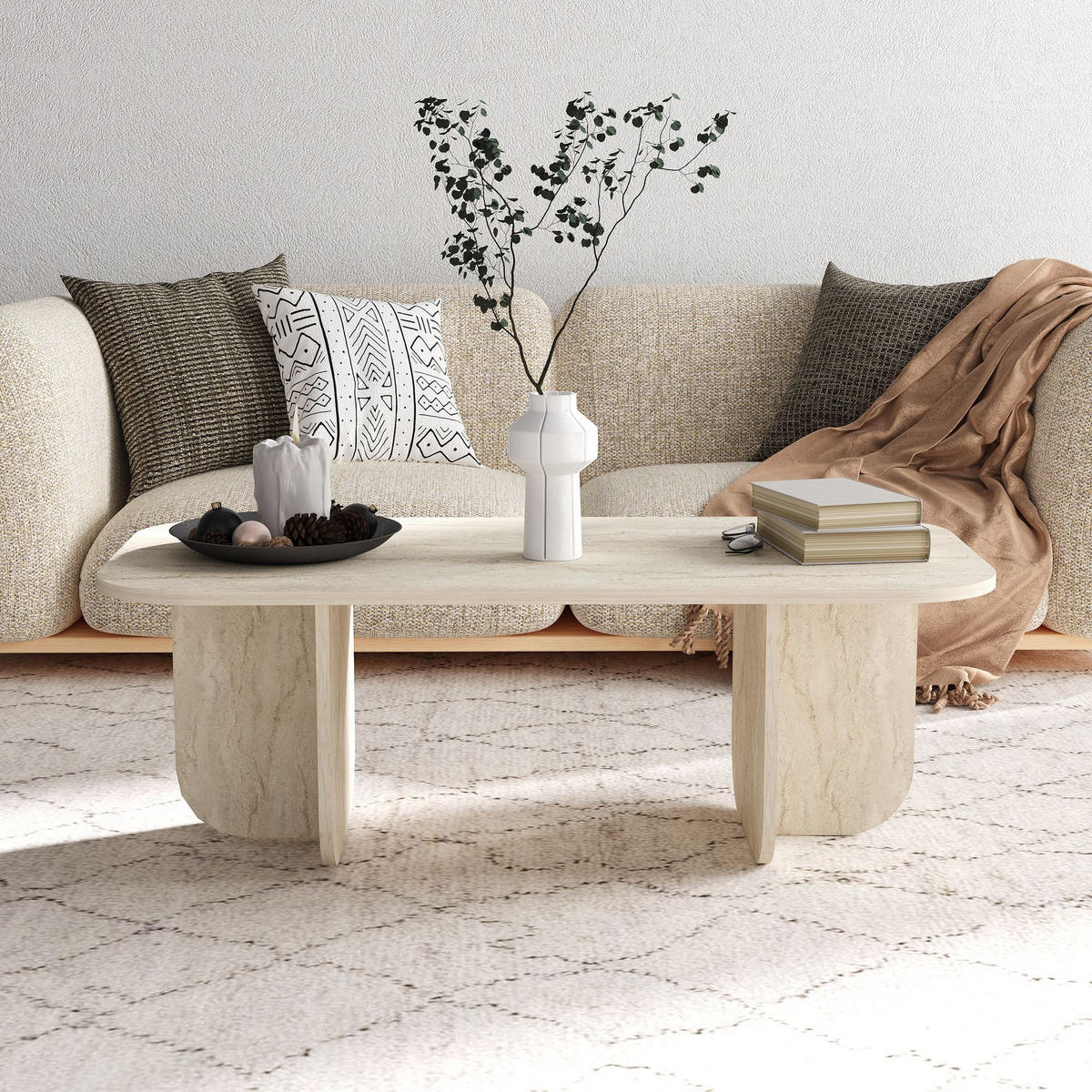 COUCHTISCH becaj beige - Beige, Holz (120/60/41cm) - Habitat Garten