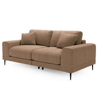 3-SITZER SOFA - Taupe, Textil (243/92/103cm) - home24