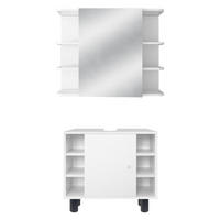 BADMÖBEL Set 2-Teilig - Weiß, Holzwerkstoff (21/64/80cm) - ML-DESIGN