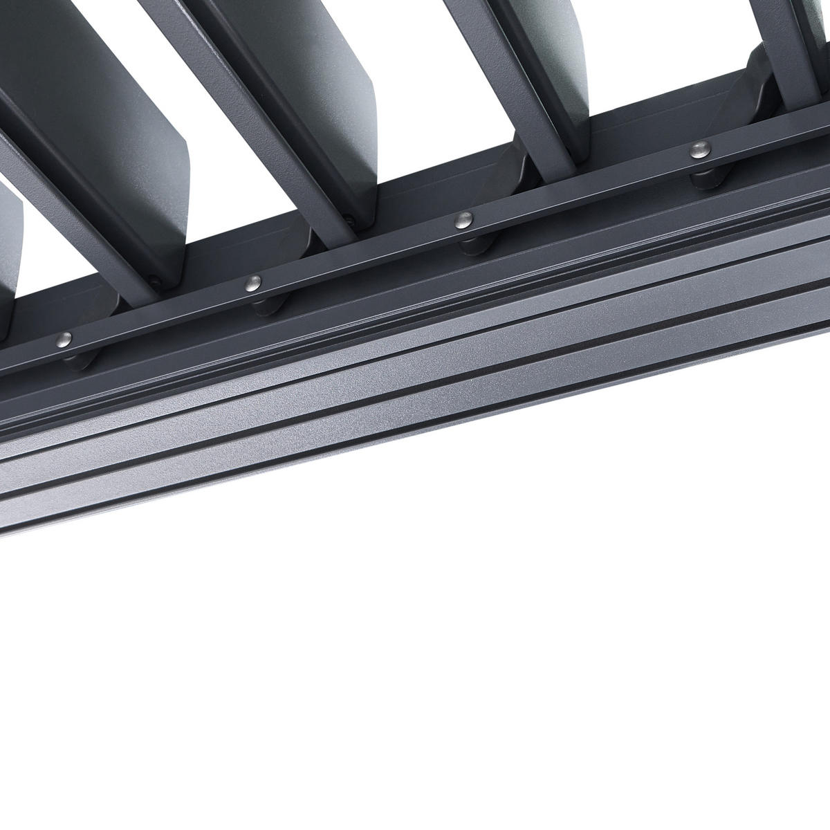 TRÄDGÅRDSPERGOLA svart Forno II - Svart, Metall (310/250/310cm) - Beliani