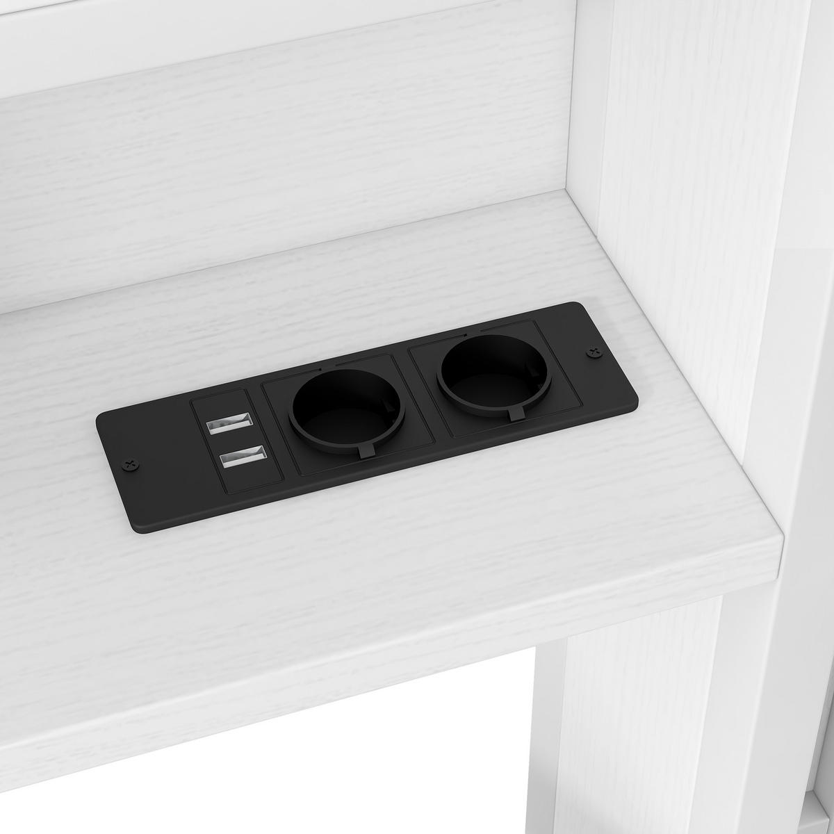 RAHMENBETT 90x200cm, Metall, Ausziehbett, Stauraum, LED, USB, Weiß - Weiß, Holzwerkstoff (90/200cm)