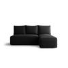 ECKSOFA mit Schlaffunktion SAVIO MINI Quelle 100 Rechts - Schwarz, Textil (200/140cm) - Bedante