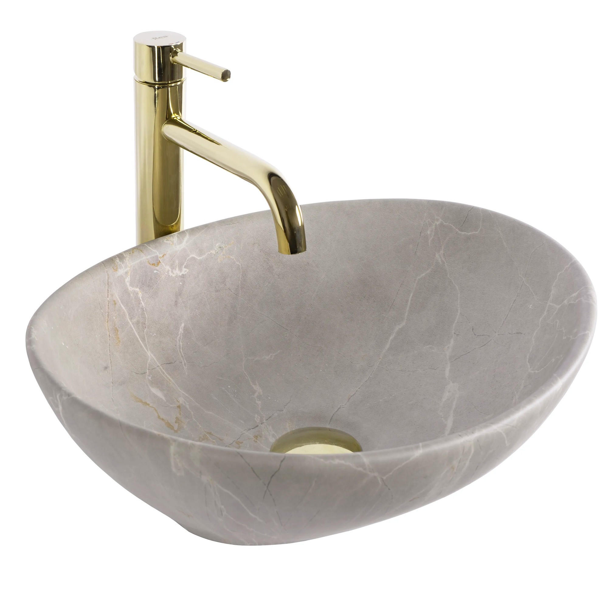 AUFSATZWASCHBECKEN Rea Sofia Beige Matt - Beige, Keramik (34.5/15/41cm) - REA