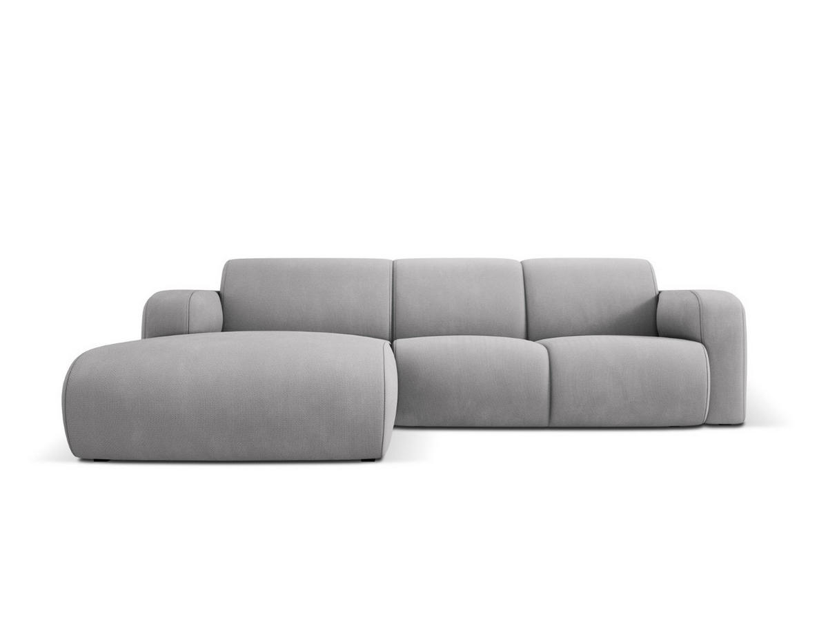 ECKSOFA links Molino aus strukturiertem Stoff hellgrau 4 Sitzplätze - Hellgrau, Textil (170/250cm) - Micadoni