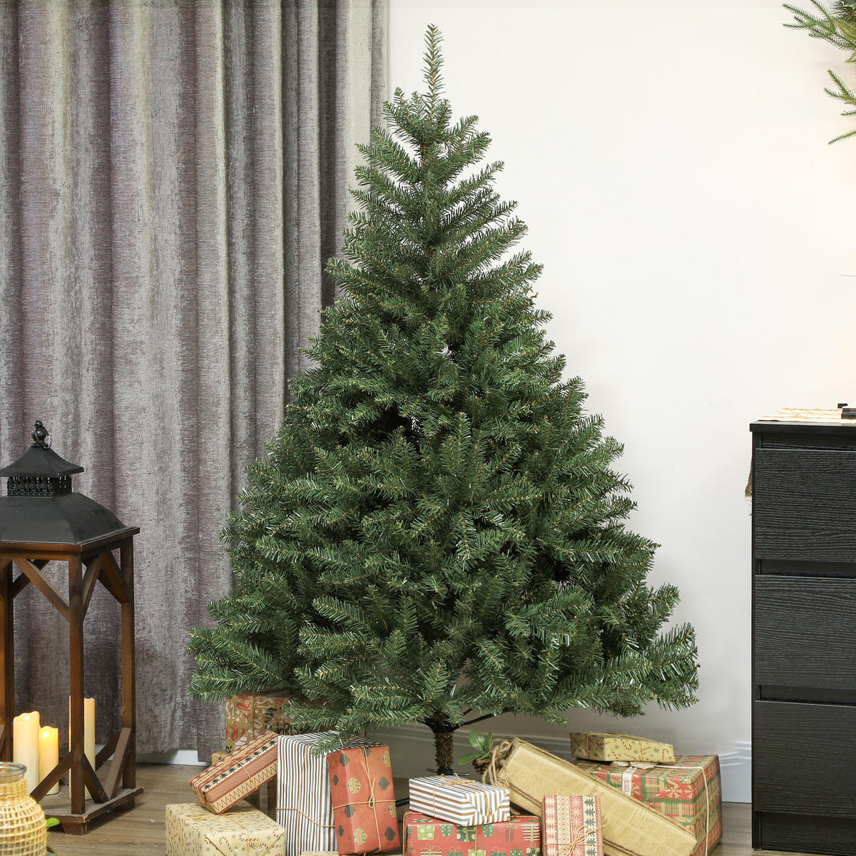 WEIHNACHTSBAUM künstlich 150 cm Christbaum mit 992 dichten Zweigen Grün - Grün, Kunststoff (150cm) - HOMCOM