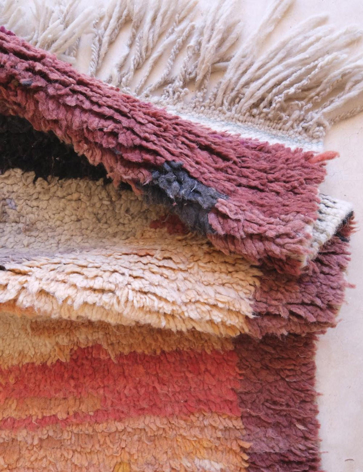 BERBERTEPPICH abstrakt und raffiniert aus Wolle 140x 200 cm - Multicolor, Naturmaterialien (140/200cm) - AFK Living