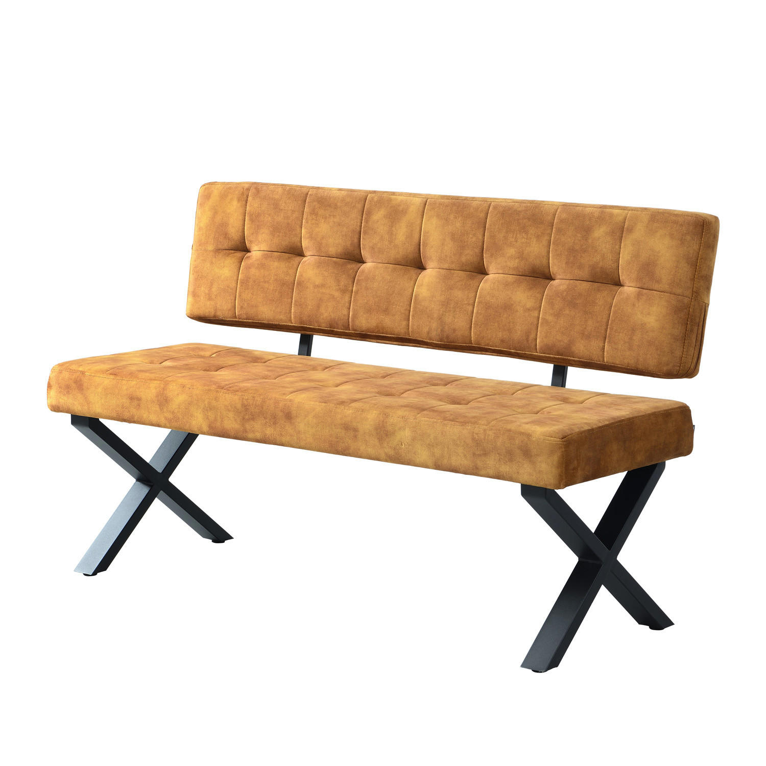 SITZBANK KAREN - Gelb, Metall (140/48/56cm) - B&D Home