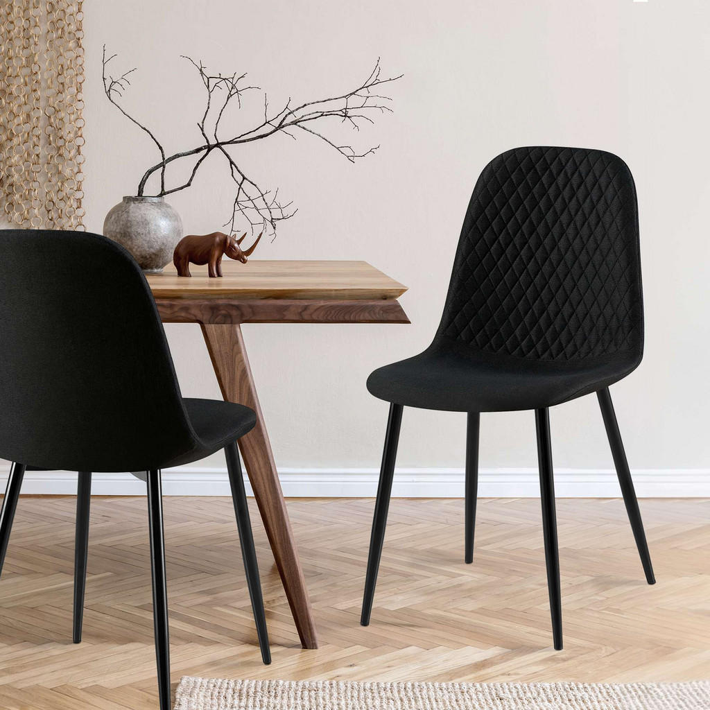 Thumbnail - CLP Stuhl, Schwarz, Textil, 44x88x54 cm, Esszimmer, Stühle, Esszimmerstühle, Vierfußstühle