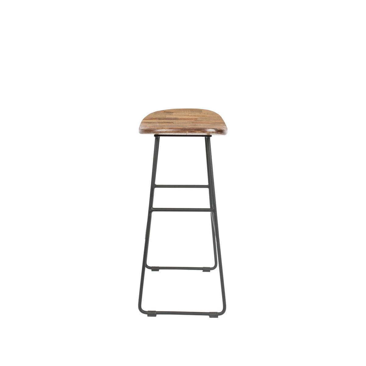 BARHOCKER aus recyceltem Teakholz und Metall, H62 cm - Tangle - color_natural - Naturfarben, Holz (40/65/30cm) - Drawer