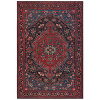 TEPPICH waschbar Medallion Muster, Orientalisch, Wohnzimmer schmutzabweisend Rot Rechteckig 190x290 - Rot, Textil (190/290cm) - KADIMA DESIGN