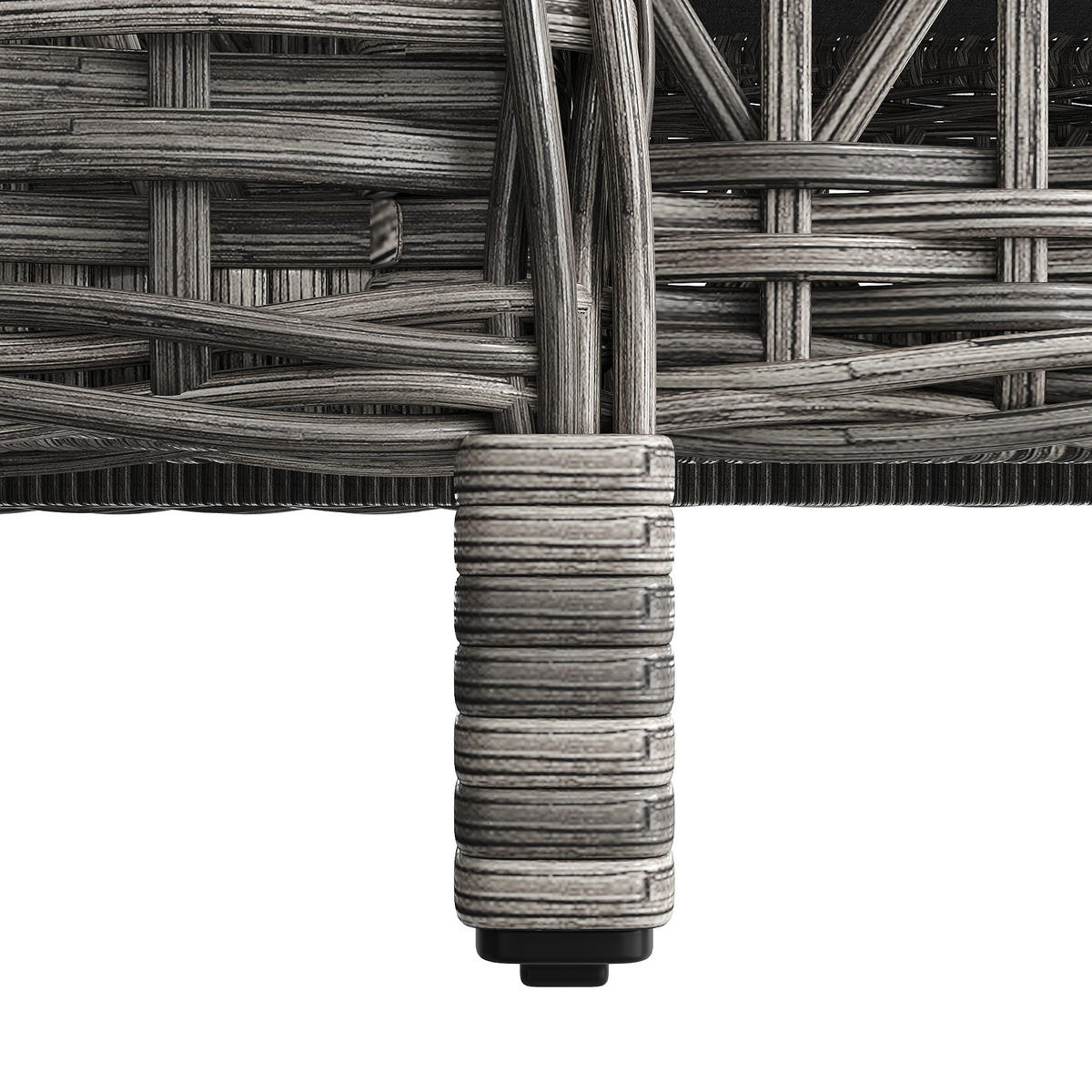 OUTDOOR-LIEGE AUS RATTAN 4-fach verstellbar Grau - Grau, Metall (70/58/192cm) - ComfortXL