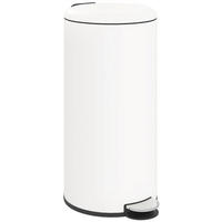 MÜLLEIMER 30L Treteimer, Metall, 36 x 30 x 63,5 cm - Weiß, Kunststoff (36/63.5/30cm) - HOMCOM