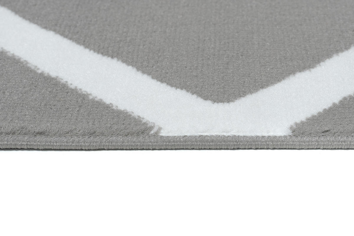TEPPICH LUXURY Grau Geometrisch Karo Diamant 200/300 cm - Grau, Textil (200/300cm) - Tapiso