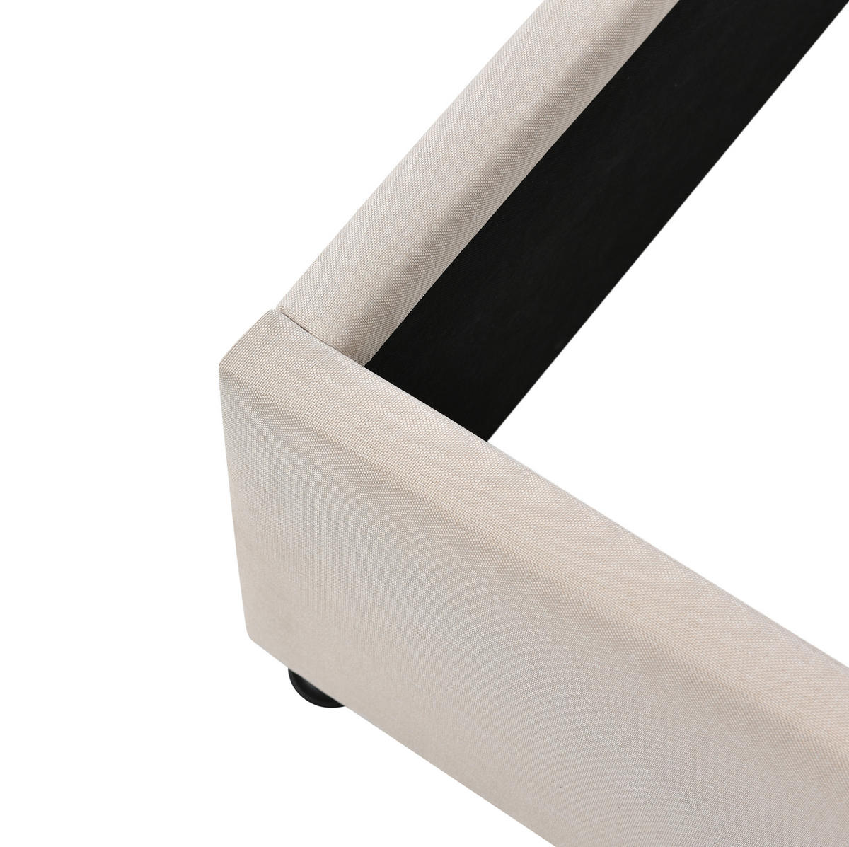 POLSTERBETT aus Massivholz, Leinen und Metall 140x200 cm Beige mit hydraulischem Bettkasten - Beige, Textil (140/200cm) - IVMEU