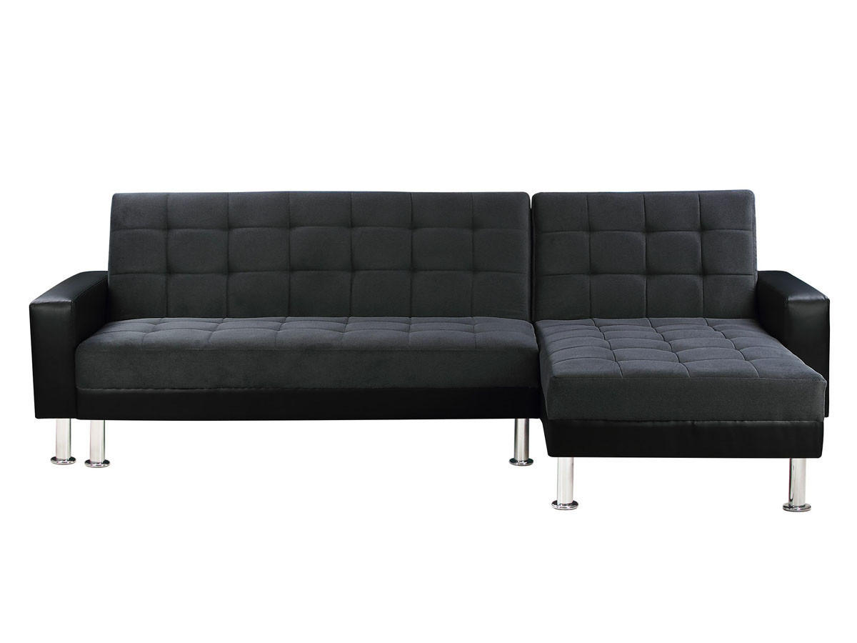 ECKSCHLAFSOFA Theo Schwarz/Grau - Grau, Textil (260/144cm) - Habitat Garten