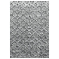 TEPPICH 3D-Effekt Geo-Muster Skulptural Waschbar Esszimmer Strapazierfähig Grau 240x340 cm – EISACK - Grau, Textil (240/340cm) - KADIMA DESIGN