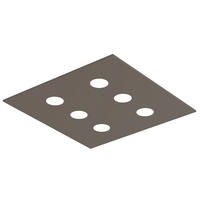 DECKENLEUCHTE - Graubraun, Metall (50/50/4cm) - Lumicom