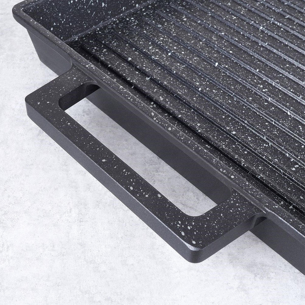 GRILLPLATTE Grande schwarz - Schwarz, Metall (43/27/4cm) - Orion 