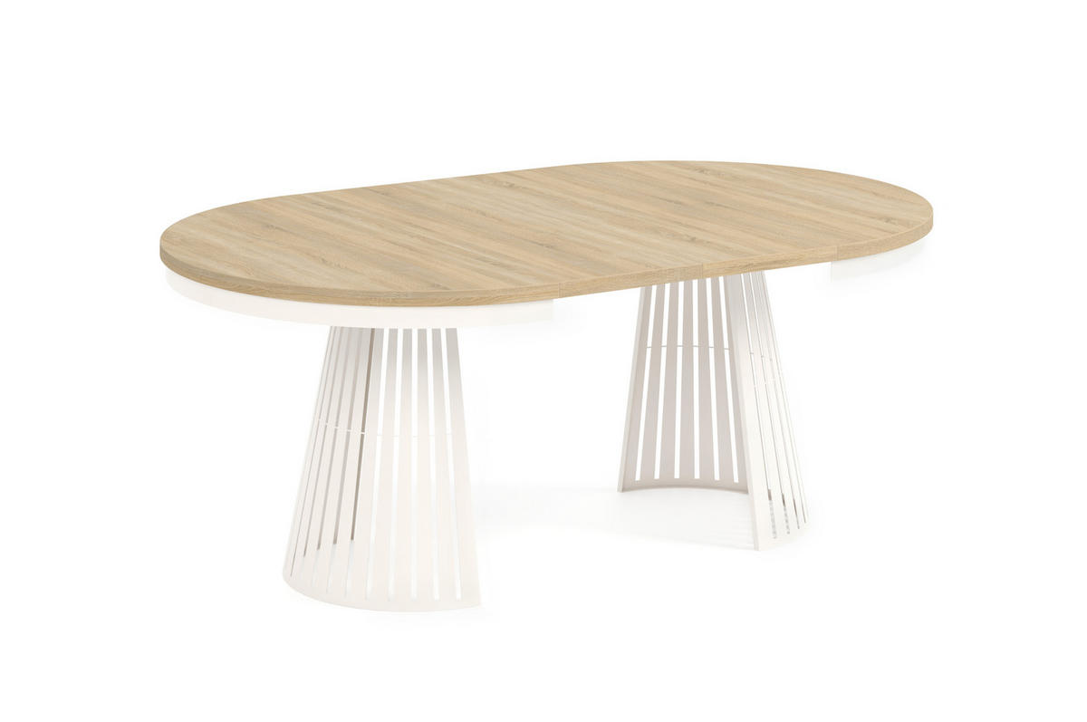 ESSTISCH Cone Bis - Kaschmir/Beige, Holzwerkstoff/Metall (120/120/76cm) - Meblini